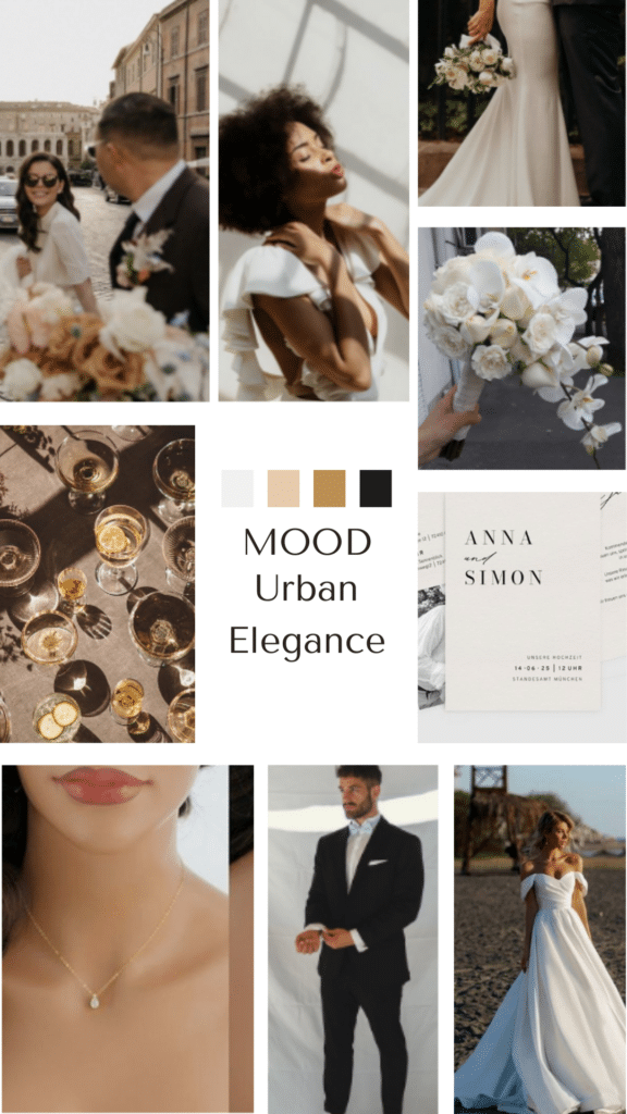 moodboard urban elegance blanc beige camel champagne